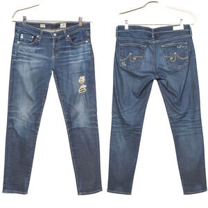 AG ADRIANO GOLDSCHMIED Stevie Slim Straight Ankle Jeans Dark Wash Women's 28R